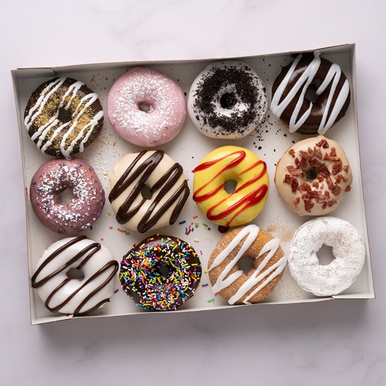 Duck Dozen assortment at Duck Donuts